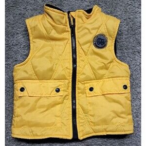 Little Rebels Vest Boys Sz 2T Toddler Full Zipper Insulated Trucks Pockets Warm